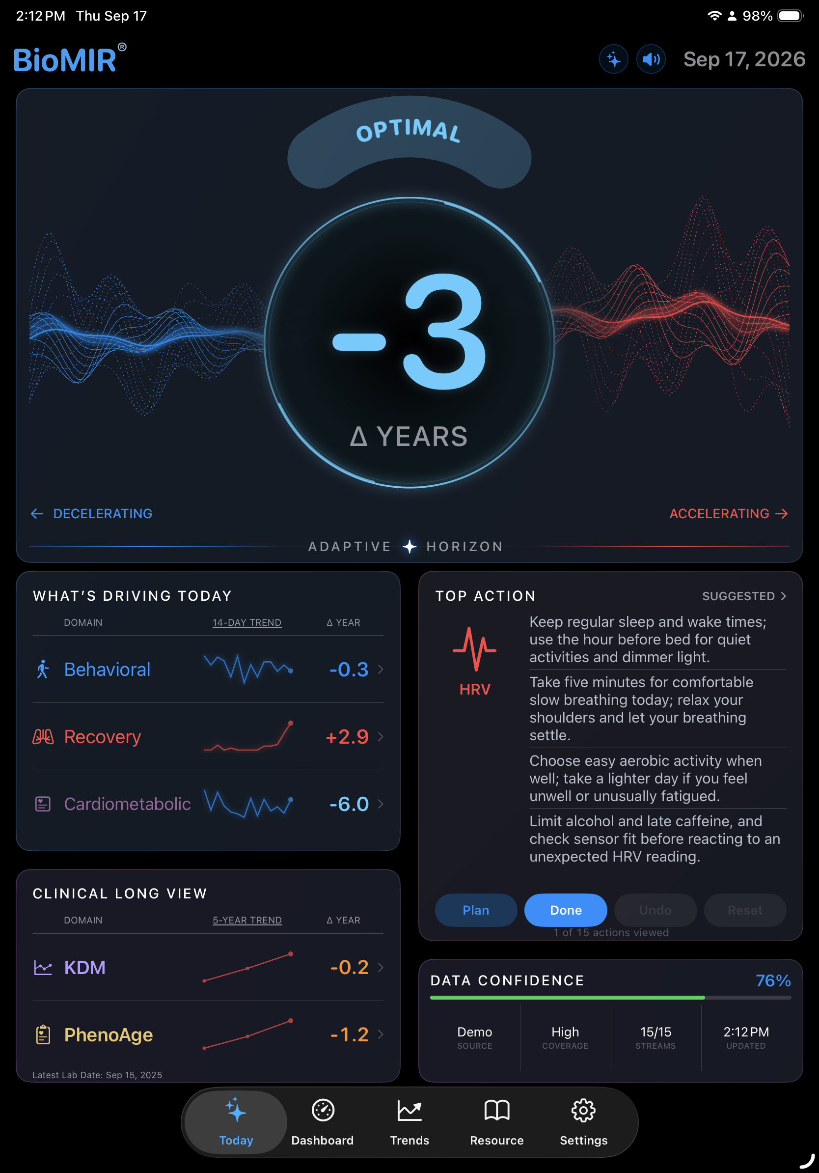 BioMIR Ipad screenshot 1