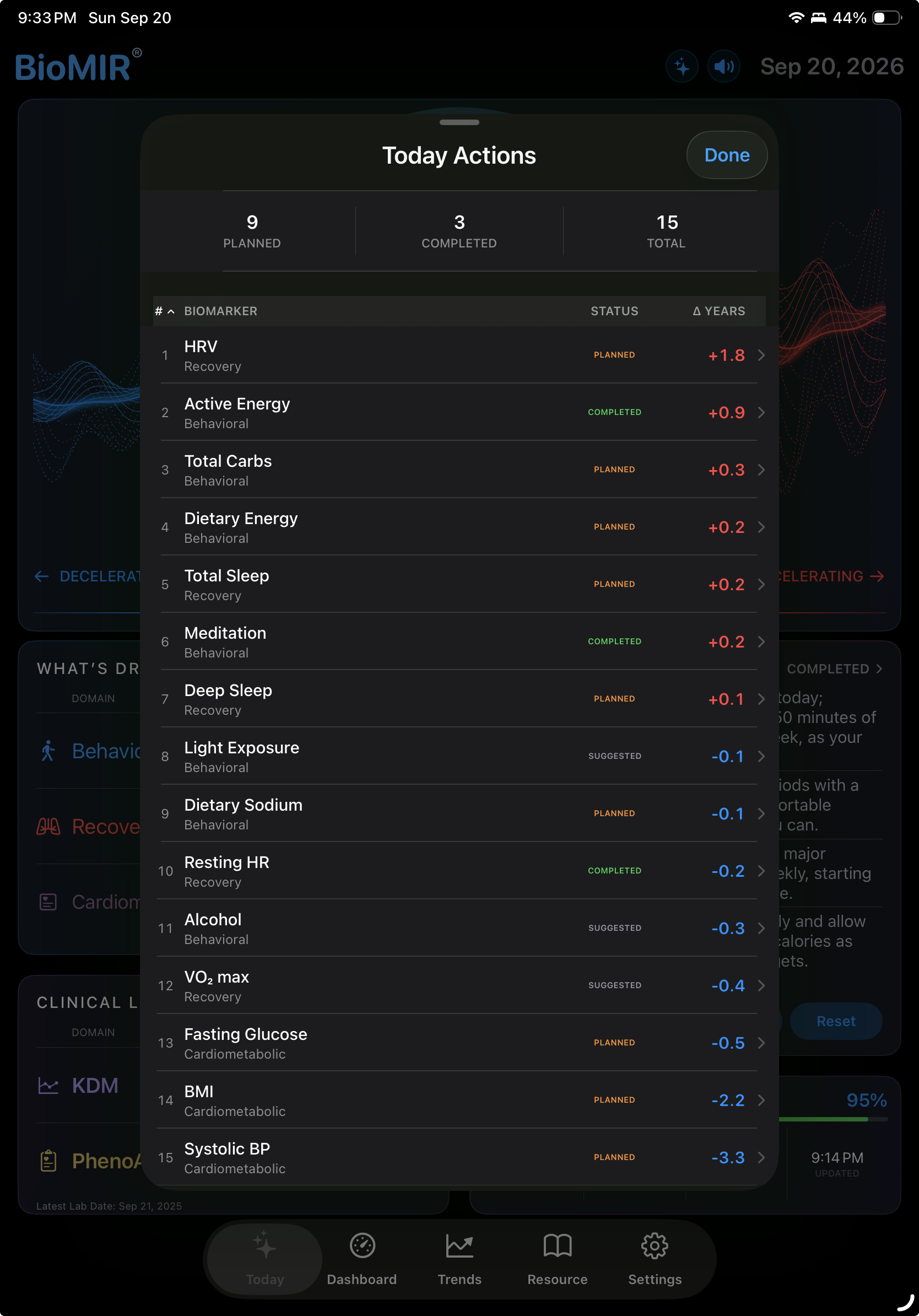 BioMIR Ipad screenshot 1